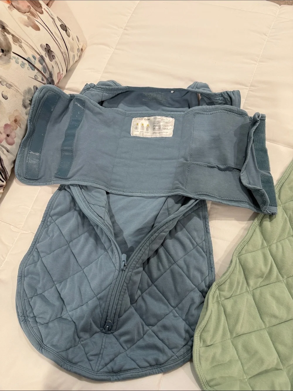 Quilted Blue & Green Baby Sleep Sack by (unspecified)